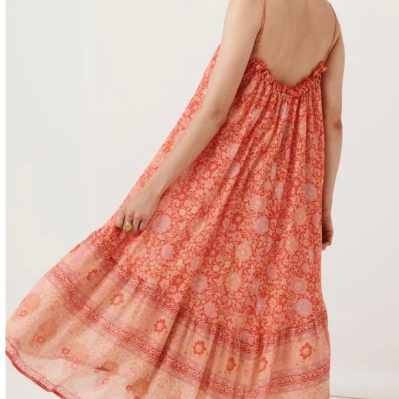 Spell strappy midi love story coral dress - Picture 5 of 12